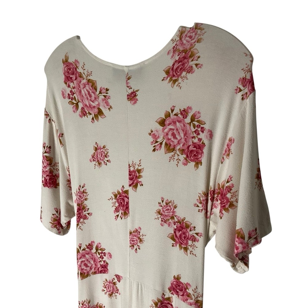 Les Reveries‎ Twist-Front Drape Floral Dress - Picture 7 of 9